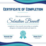 Free, Custom Printable Certificate Of Completion Templates | Canva In Course Completion Certificate Sample Template