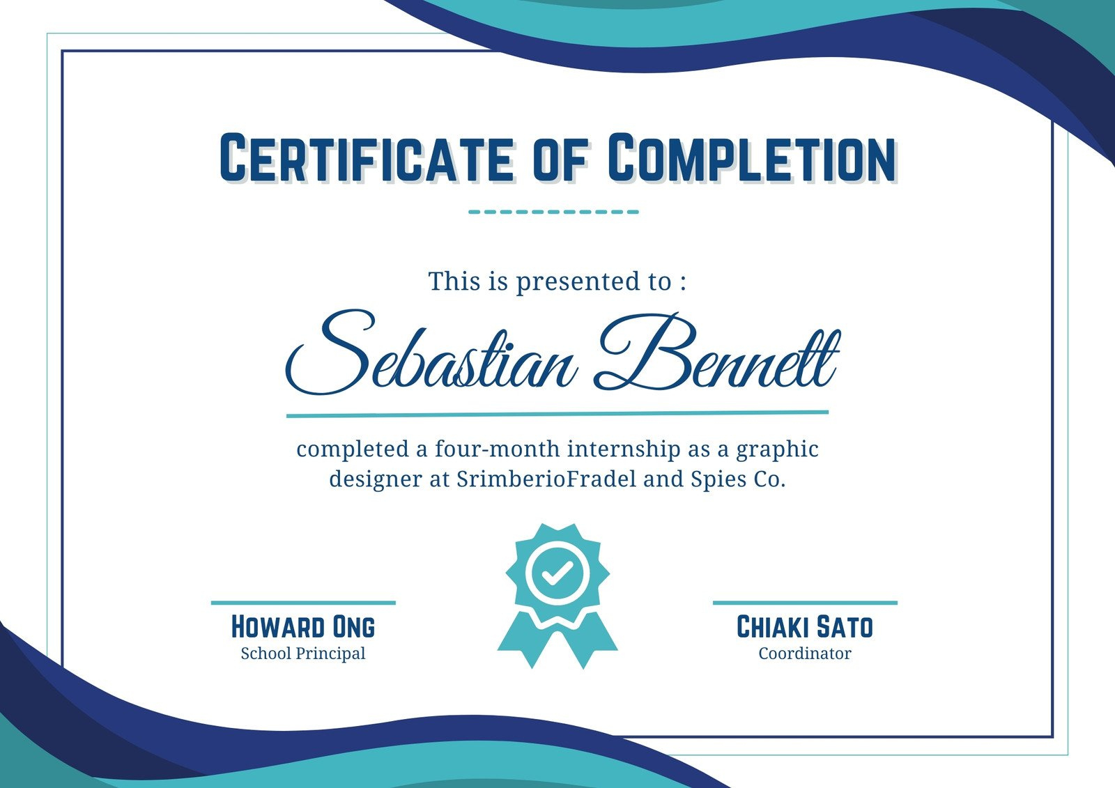 Free, Custom Printable Certificate Of Completion Templates | Canva in Course Completion Certificate Sample Template