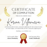 Free, Custom Printable Certificate Of Completion Templates | Canva Pertaining To Certificate Of Completion Sample Template