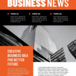 Free Custom Printable Company Newsletter Templates | Canva Throughout Business Newsletter Template Sample