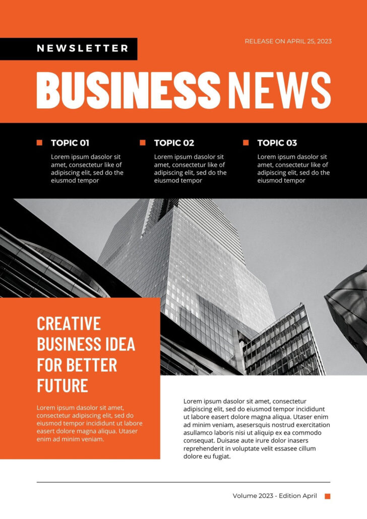 Business Newsletter Template Sample