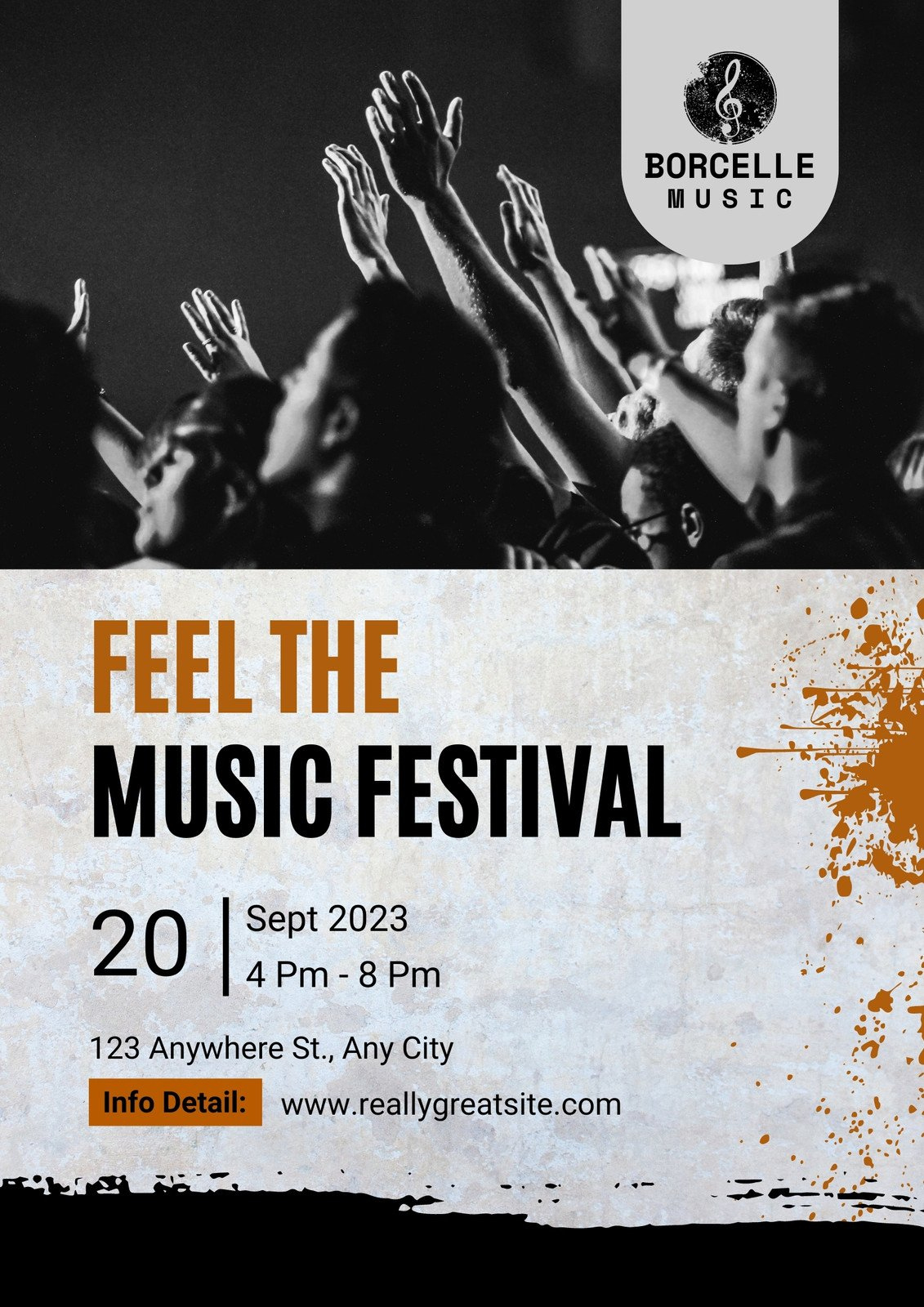 Free Custom Printable Concert Flyer Templates | Canva in Flyer Sample Template