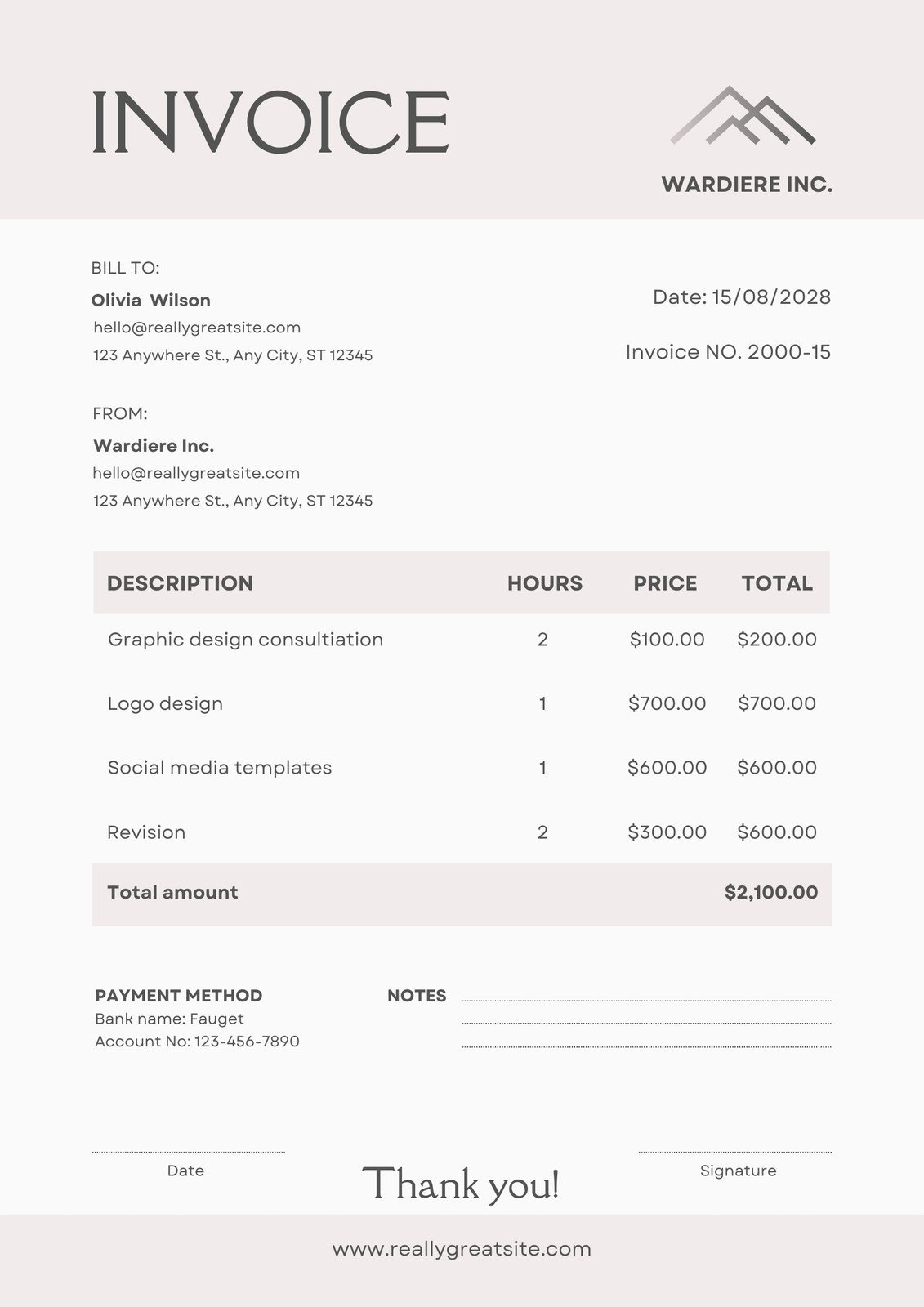 Free Custom Printable Consulting Invoice Templates | Canva for Consulting Services Invoice Sample Template