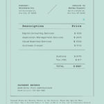 Free Custom Printable Consulting Invoice Templates | Canva Throughout Consulting Services Invoice Sample Template