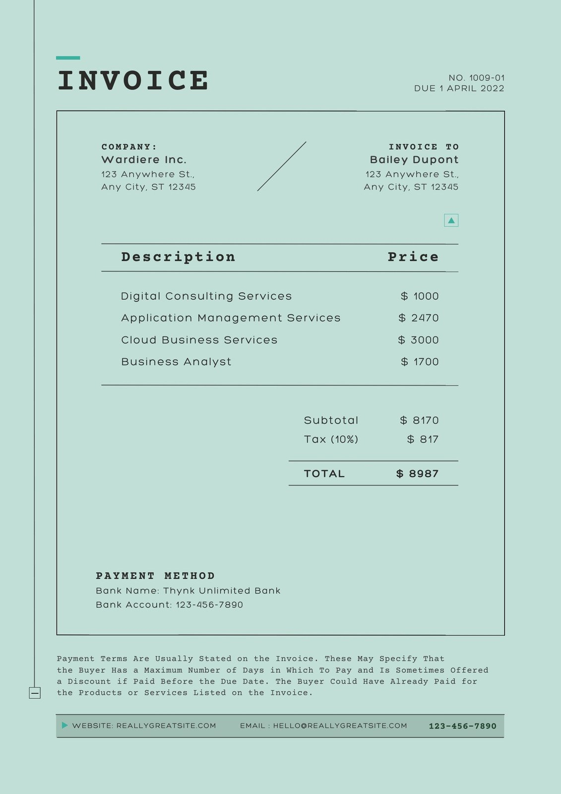 Free Custom Printable Consulting Invoice Templates | Canva throughout Consulting Services Invoice Sample Template