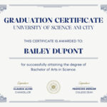 Free Custom Printable Diploma Certificate Templates | Canva Inside Graduation Certificate Sample Template