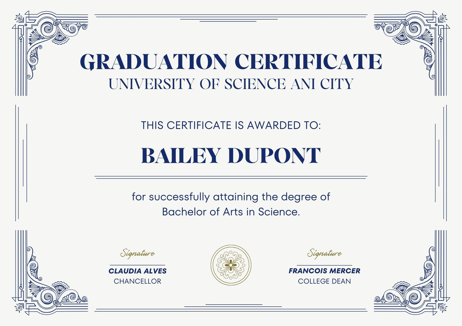 Free Custom Printable Diploma Certificate Templates | Canva inside Graduation Certificate Sample Template