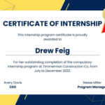 Free Custom Printable Internship Certificate Templates | Canva Regarding Internship Sample Templates