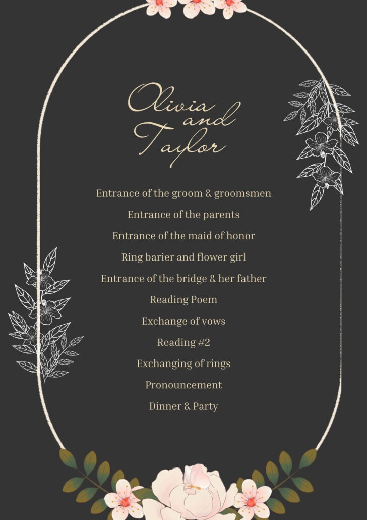 Wedding Programs Sample Templates