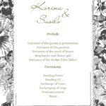 Free, Custom Printable Wedding Program Templates | Canva Pertaining To Free Sample Wedding Programs Templates