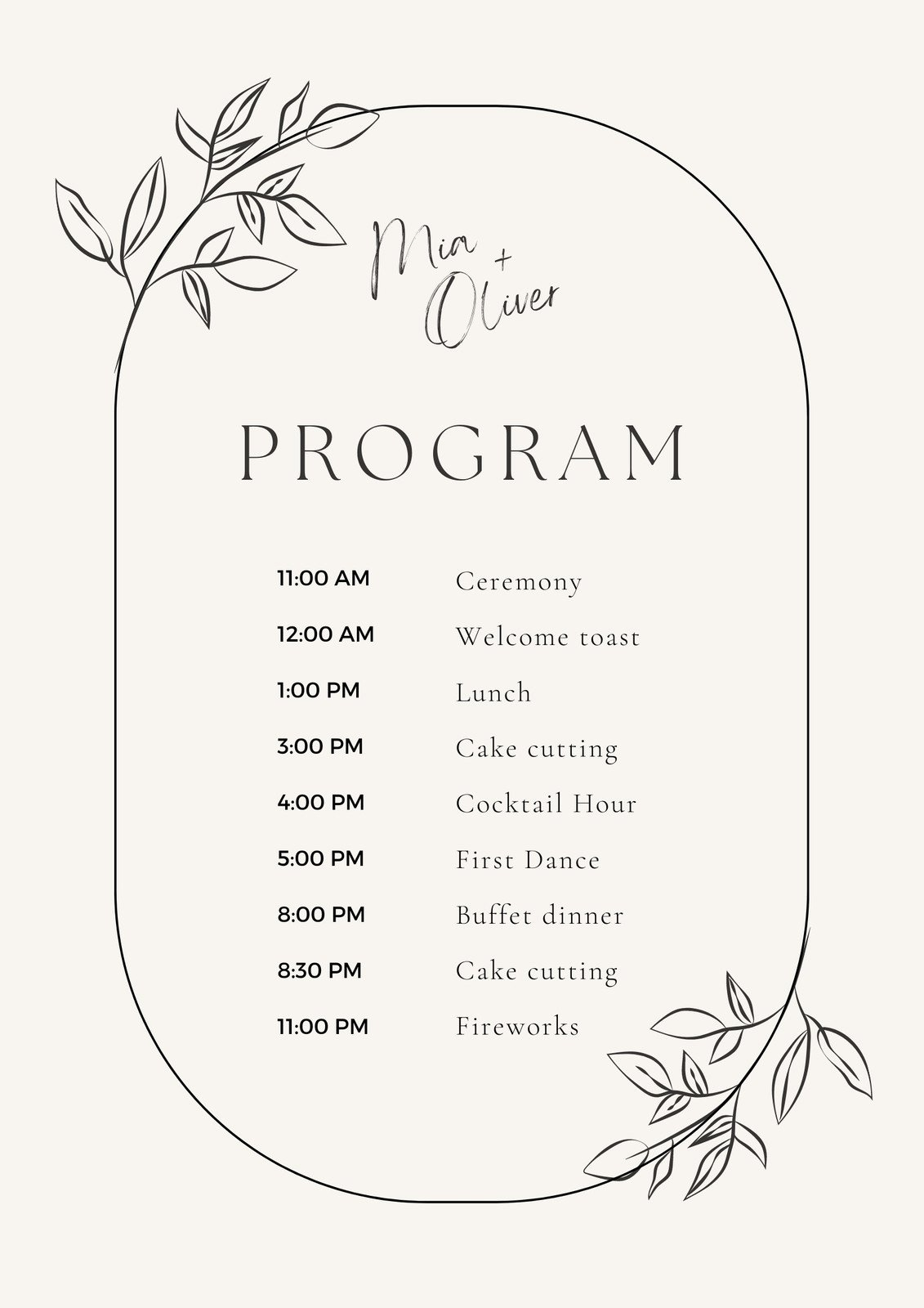 Free, Custom Printable Wedding Program Templates | Canva with regard to Wedding Programs Sample Templates