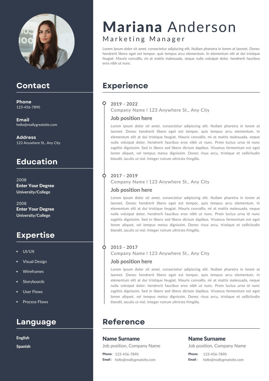 Free, Custom Professional Infographic Resume Templates | Canva with Sample CV Templates