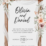 Free Custom Rustic Wedding Invitation Templates | Canva Intended For Invitation Template Sample