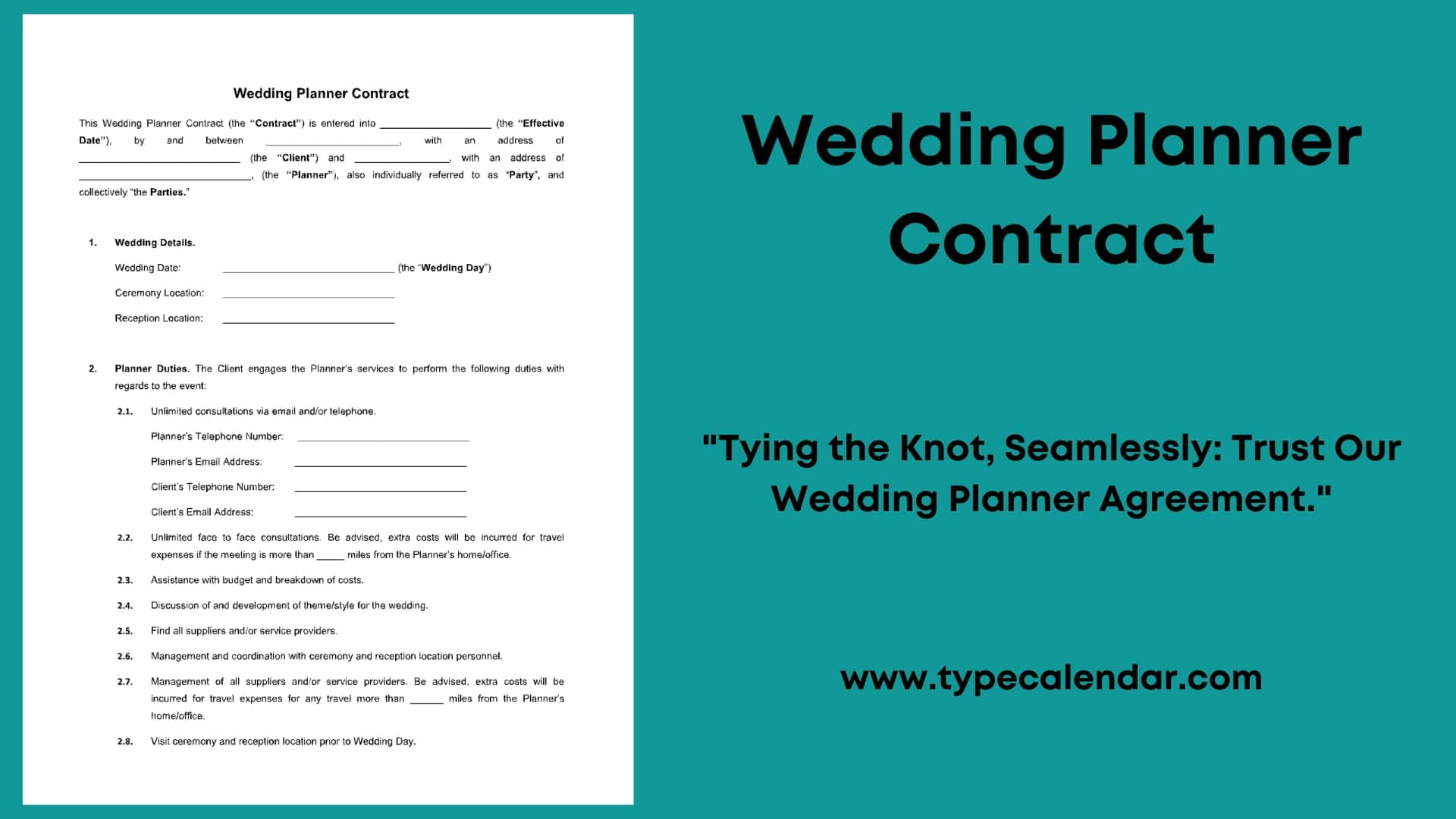 free customizable wedding planner contract templates word pdf pertaining to wedding planner contract sample template Free Customizable Wedding Planner Contract Templates [Word, Pdf pertaining to Wedding Planner Contract Sample Template
