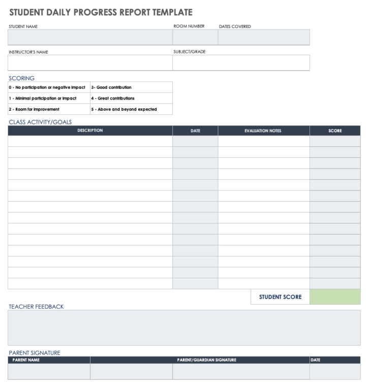 Sample Activity Log Template