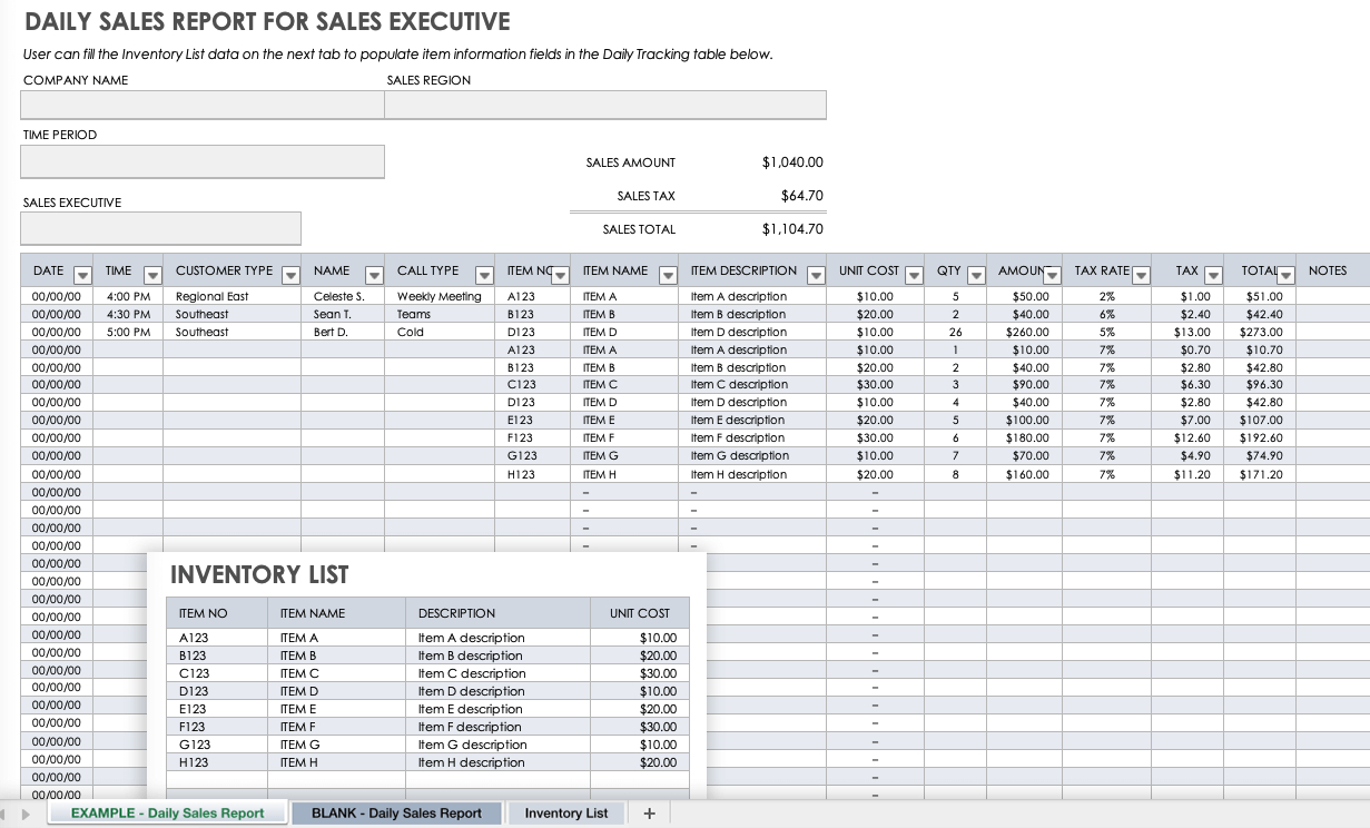 Free Daily Sales Report Forms &amp;amp; Templates | Smartsheet with regard to Weekly Sales Report Sample Template