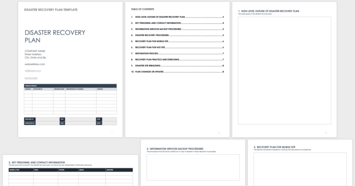 Disaster Recovery Plan Template Sample