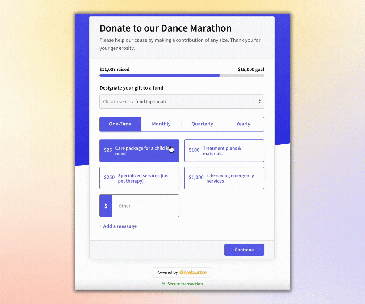 Free Donation Form Template &amp;amp; 12 Successful Examples | Givebutter in Donation Form Template Sample