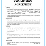 Free Downloadable Commission Agreement Template For Sales Commission Agreement Template Sample