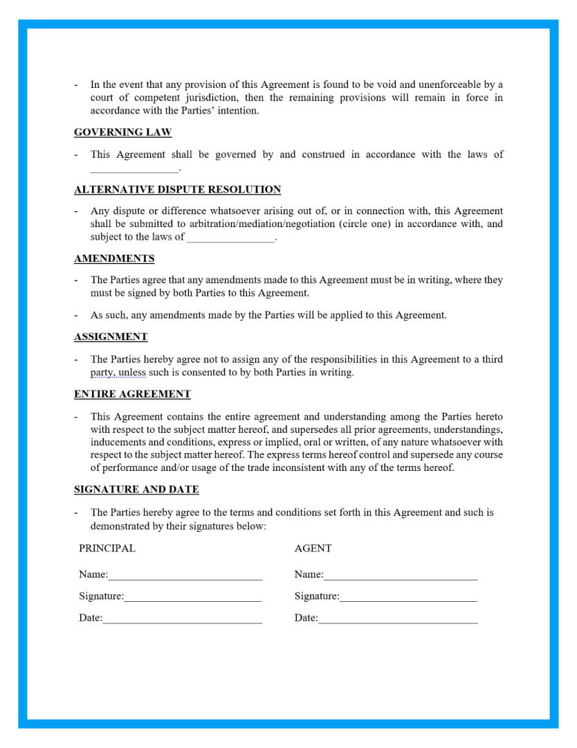 Free Downloadable Commission Agreement Template in Commission Agreement Sample Template