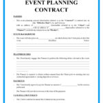 Free Downloadable Event Planning Contract Template Regarding Event Planner Contract Sample Template