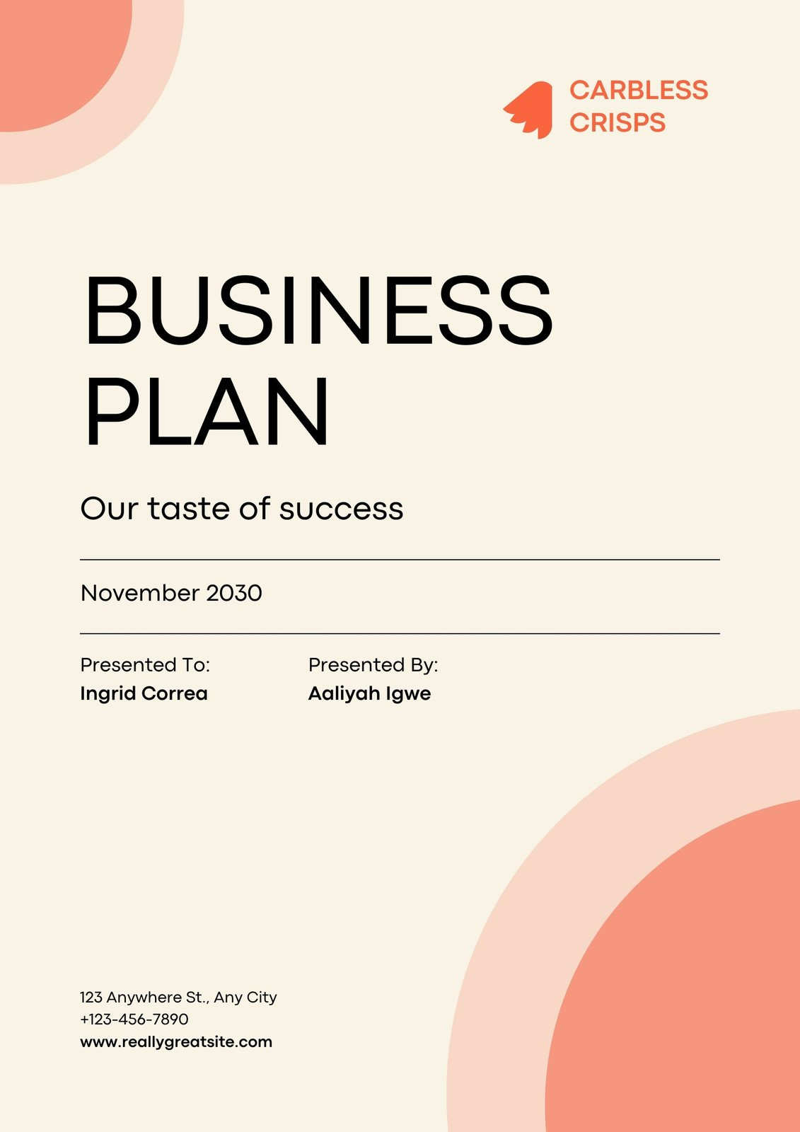 Free Editable And Printable Business Plan Templates | Canva in Business Plan Template Free Sample