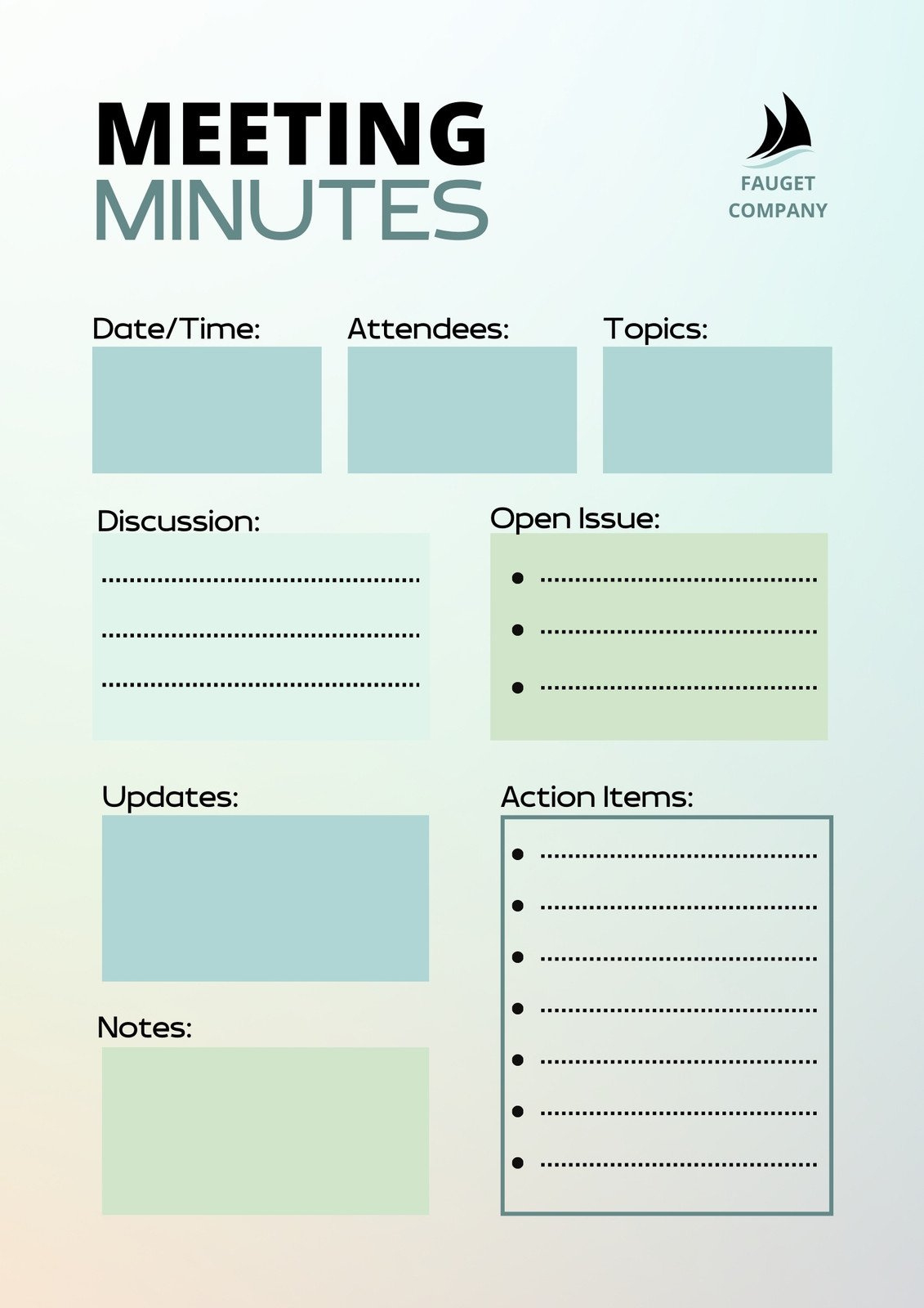 Free, Editable, Printable Meeting Minutes Templates | Canva in Meeting Minutes Sample Template