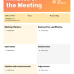 Free, Editable, Printable Meeting Minutes Templates | Canva Within Business Meeting Minutes Sample Template