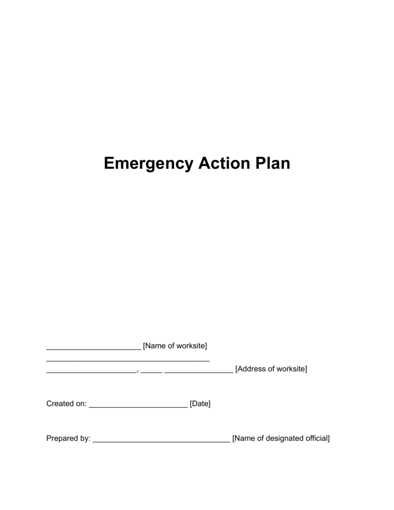 Free Emergency Action Plan Template | Pdf &amp;amp; Word regarding Emergency Action Plan Template Sample