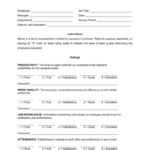 Free Employee Evaluation Template | Pdf & Word For Employee Performance Evaluation Template Sample