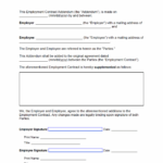 Free Employment Contract Addendum Template | Pdf | Word Pertaining To Addendum Sample Template