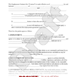 Free Employment Contract Template & Faqs   Rocket Lawyer Intended For Employment Contract Agreement Template Sample