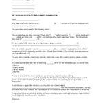 Free Employment Termination Letter Template | Pdf & Word Intended For Separation Letter From Employer Sample Template