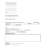 Free Employment Verification Letter | Pdf | Word With Regard To Employment Verification Letter Template Sample