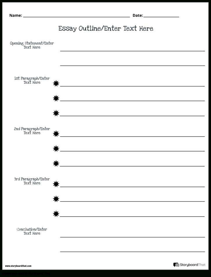 Essay Outline Sample Template