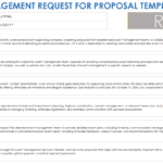 Free Event Request For Proposal (Rfp) Templates With Regard To Event Planning Proposal Sample Template