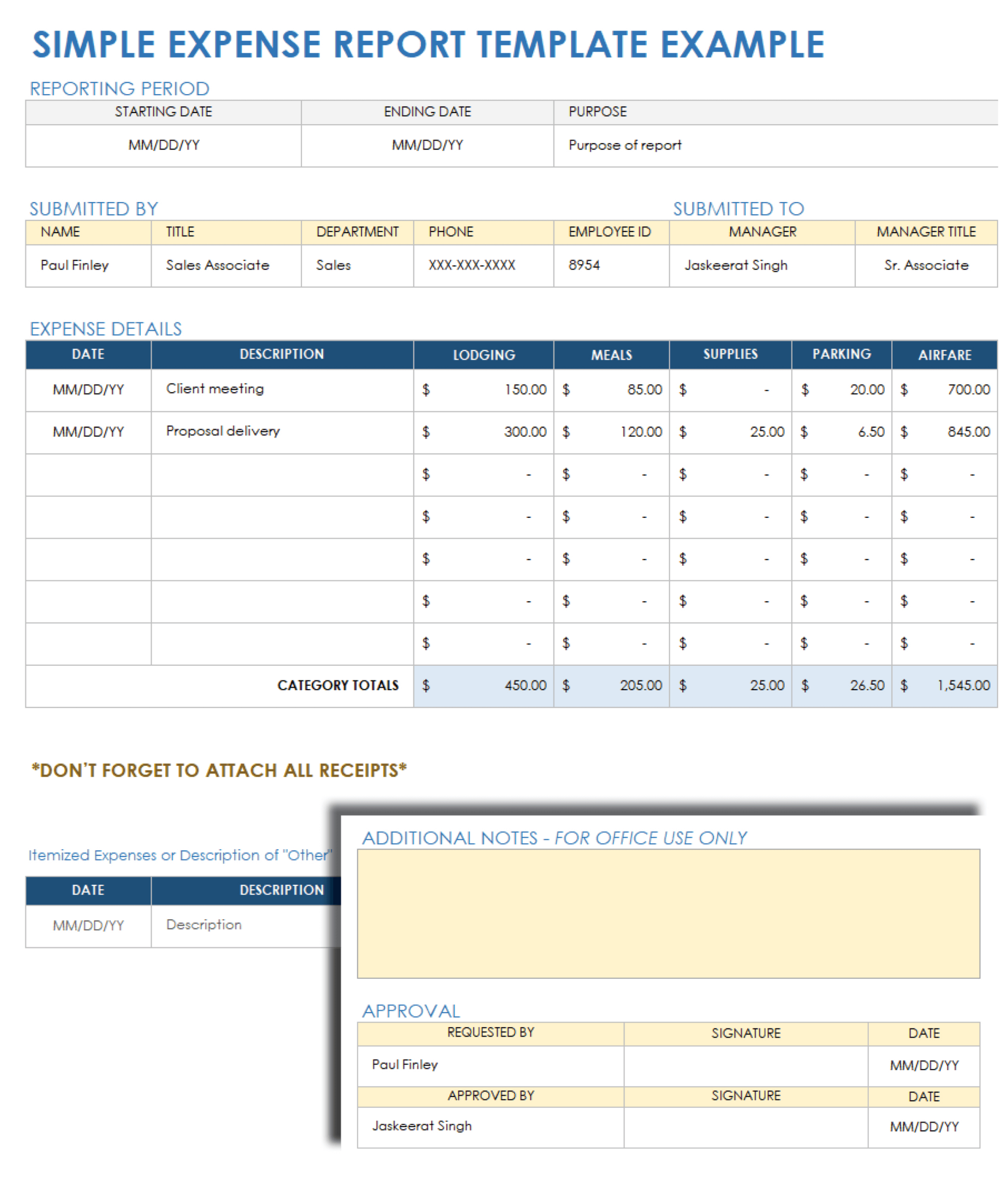 Free Excel Expense Report Templates | Smartsheet throughout Expense Report Template Sample