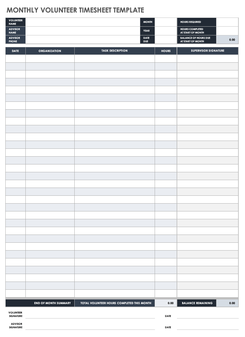 Free Excel Timesheet Templates | Smartsheet regarding Time Cards Sample Template