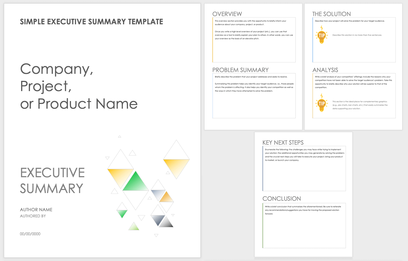 Free Executive Summary Templates | Smartsheet in Executive Summary Report Sample Template