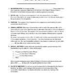 Free Florida Corporate Bylaws Template | Pdf | Word In Sample Corporate Bylaws Template