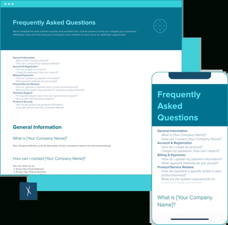 Frequently Asked Questions Sample Template