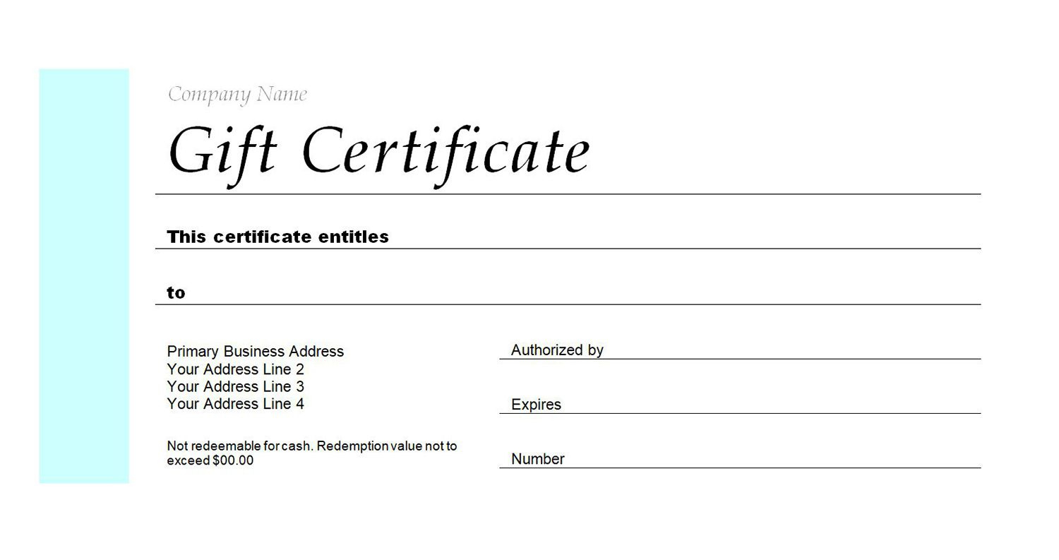 Free Gift Certificate Templates You Can Customize throughout Gift Certificate Sample Template