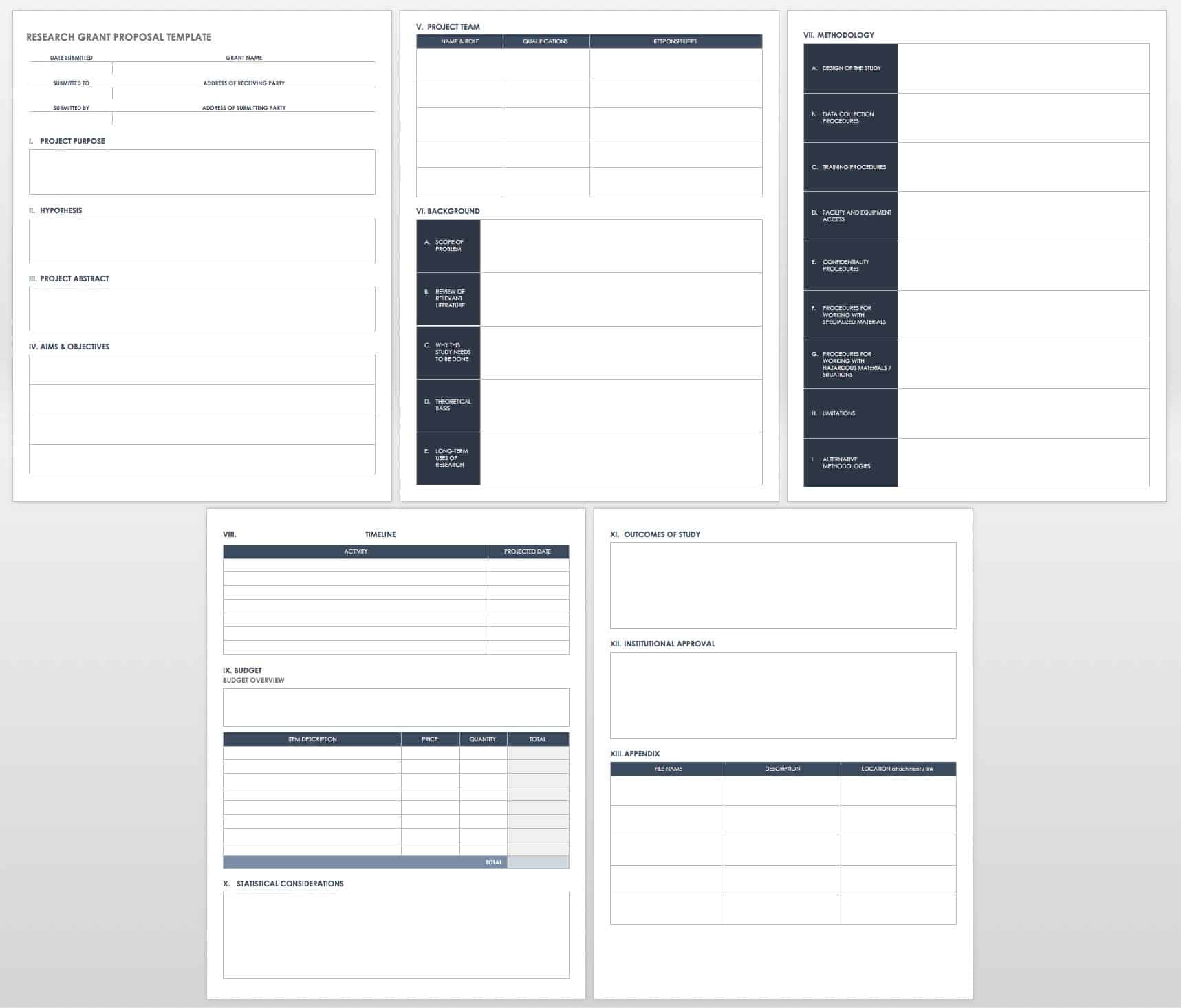 Free Grant Proposal Templates | Smartsheet with Grant Writing Sample Templates