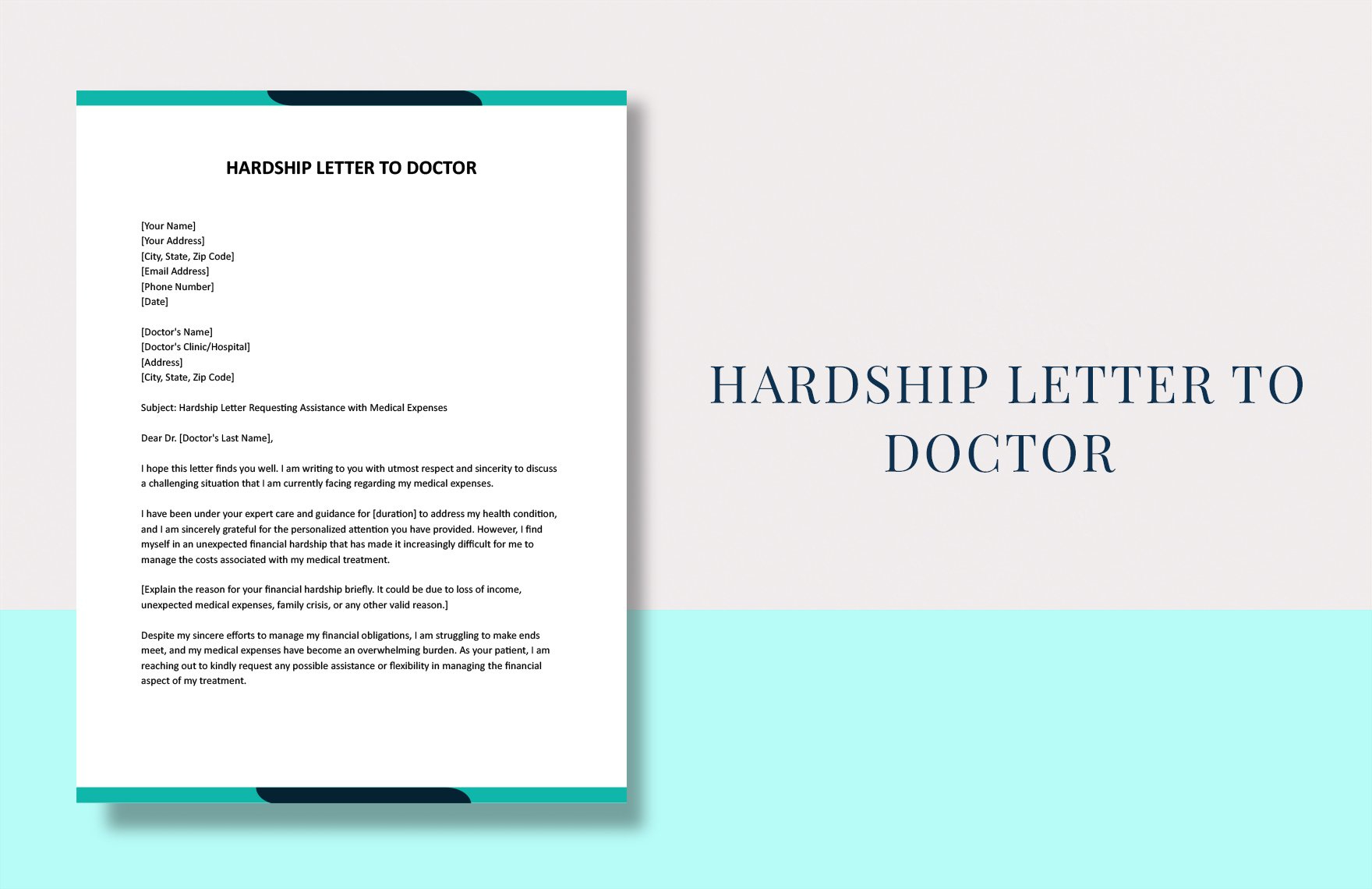 Free Hardship Letter Templates - Download In Word, Google Docs intended for Hardship Letter Template Sample