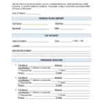 Free Incident Report Templates (18) | Sample   Pdf | Word – Eforms Pertaining To Incident Report Form Sample Templates