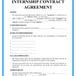 Free Internship Contract Template Intended For Internship Sample Templates