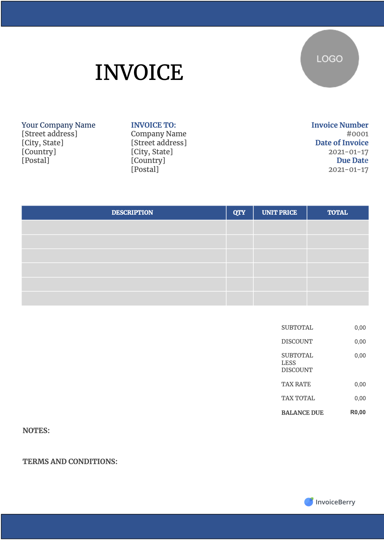 Free Invoice Templates Download - All Formats And Industries for Free Invoice Template Samples Download