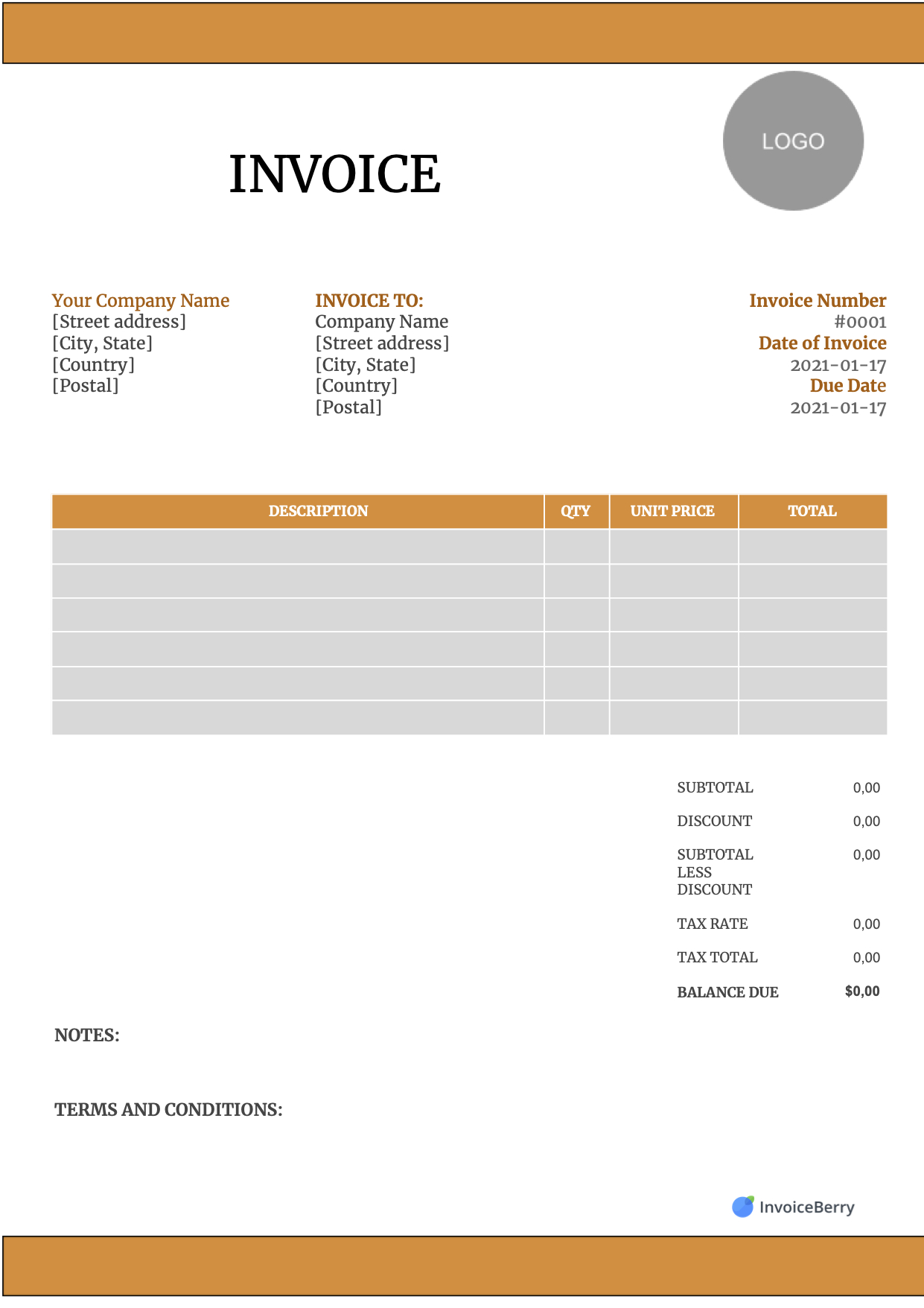 Free Invoice Templates Download - All Formats And Industries for Invoice Templates Sample Free