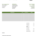 Free Invoice Templates Download   All Formats And Industries With Invoice For Services Rendered Template Sample