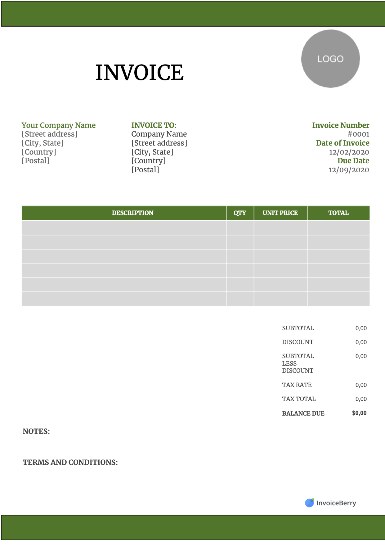 Free Invoice Templates Download - All Formats And Industries with Invoice for Services Rendered Template Sample